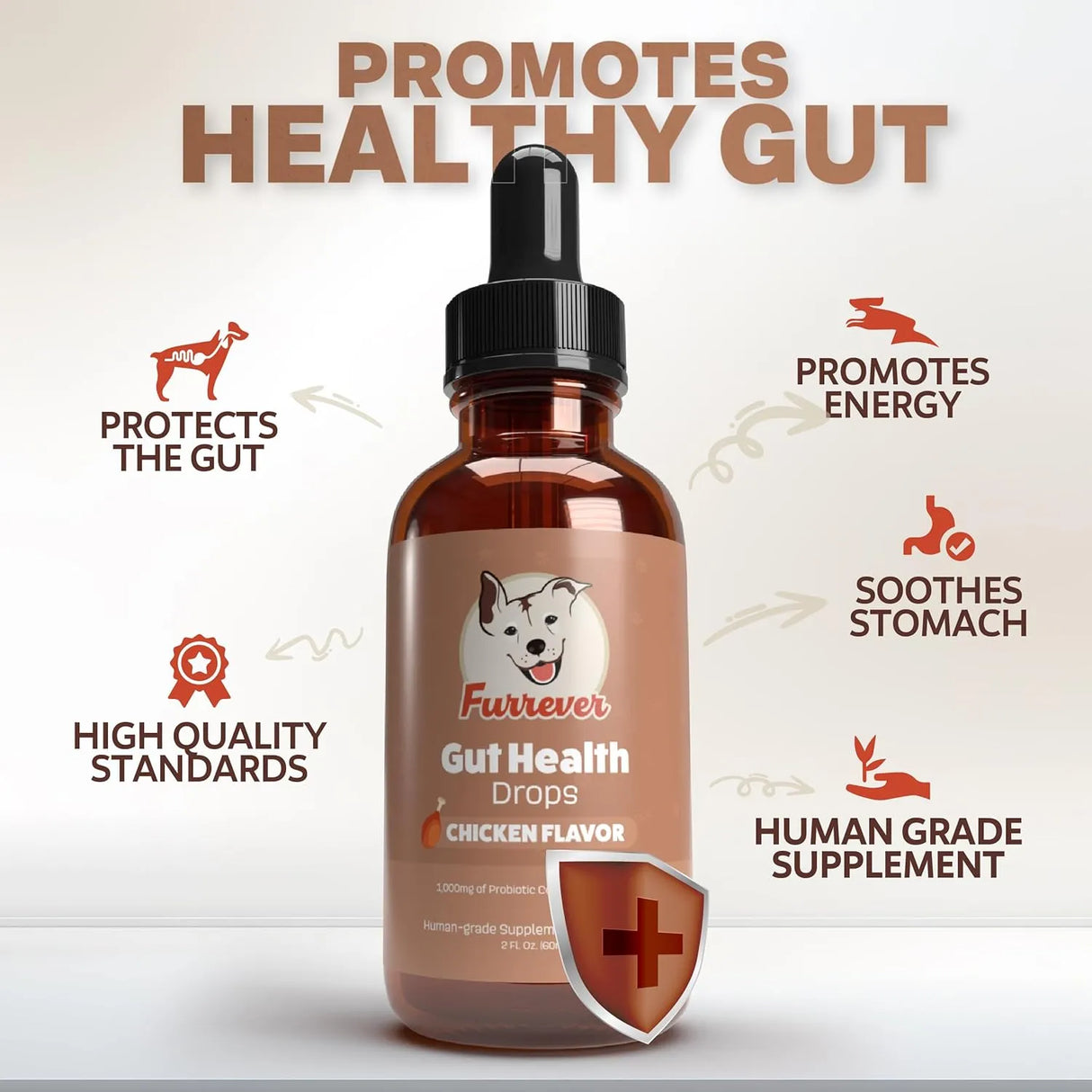 FURREVER - Furrever Gut Health Probiotics for Dogs Chicken Flavor 2 Fl.Oz. - The Red Vitamin MX - Probióticos Para Perros - {{ shop.shopifyCountryName }}