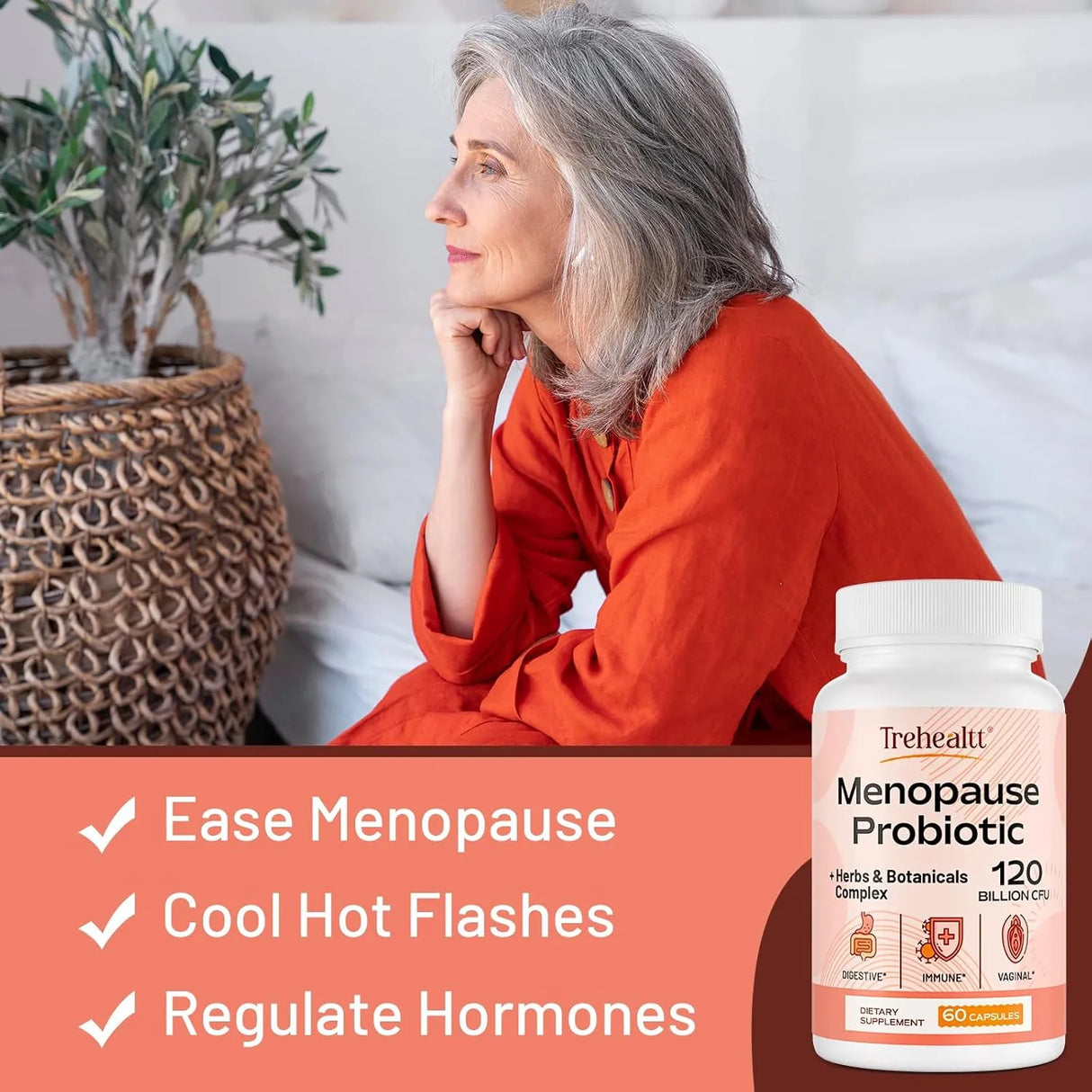 TREHEALTT - Trehealtt Menopause Probiotic 60 Capsulas - The Red Vitamin MX - Suplementos Alimenticios - {{ shop.shopifyCountryName }}