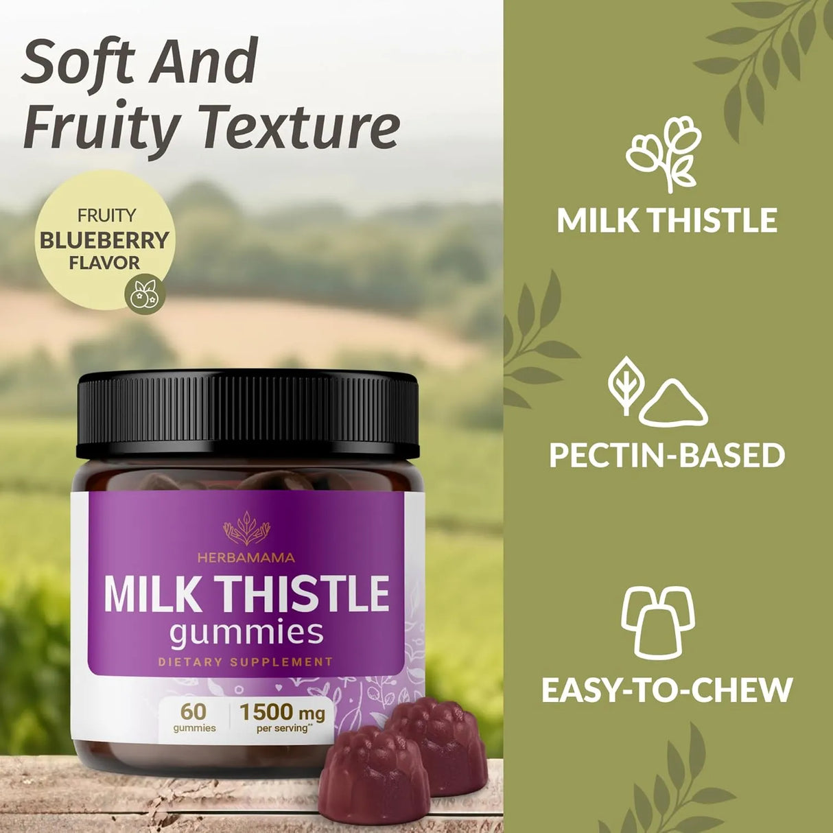 HERBAMAMA - HERBAMAMA Milk Thistle Gummies 1500Mg. 60 Gomitas - The Red Vitamin MX - Suplementos Alimenticios - {{ shop.shopifyCountryName }}