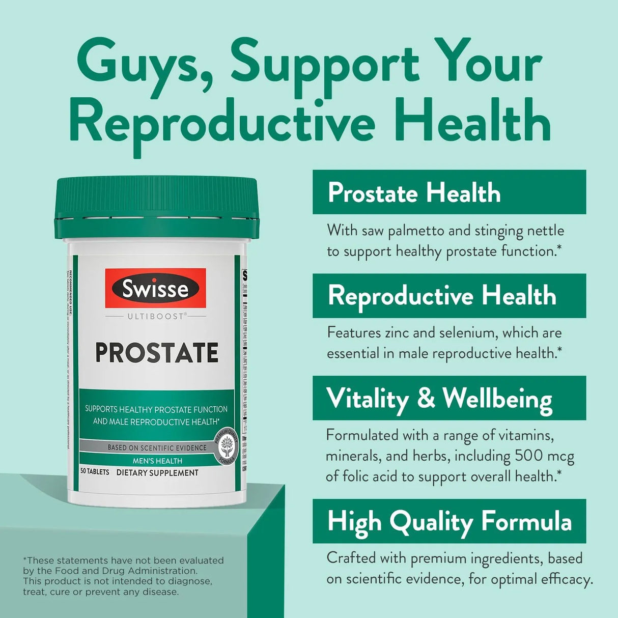 SWISSE - Swisse Prostate 50 Tabletas - The Red Vitamin MX - Suplementos Alimenticios - {{ shop.shopifyCountryName }}