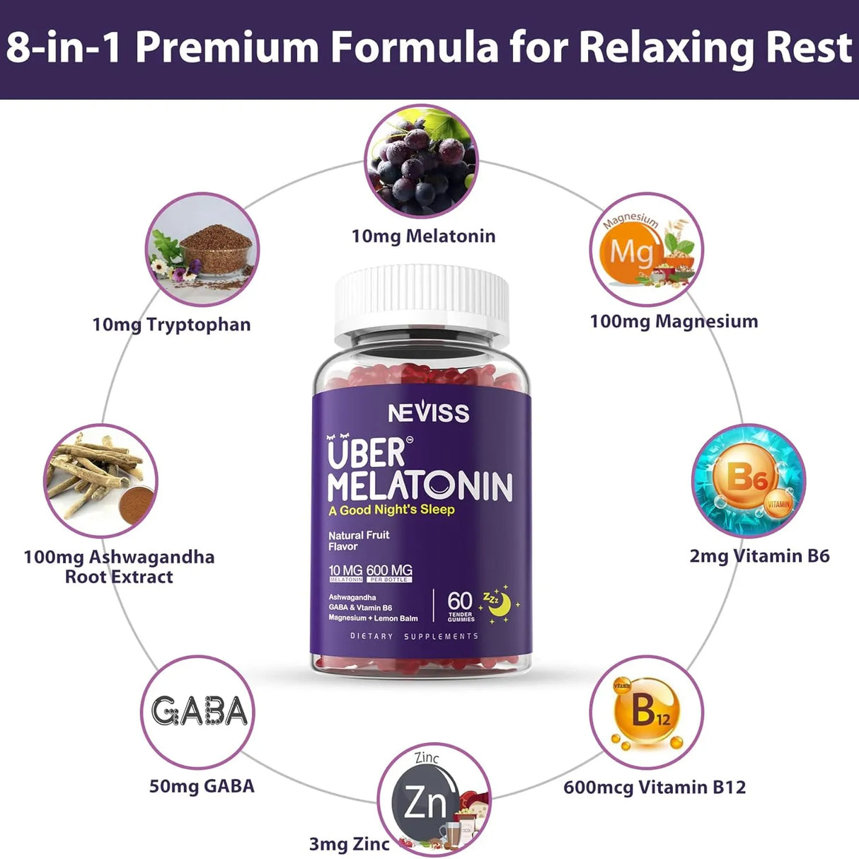 NEVISS - NEVISS Melatonin Gummies 10Mg. 60 Gomitas - The Red Vitamin MX - Suplementos Alimenticios - {{ shop.shopifyCountryName }}