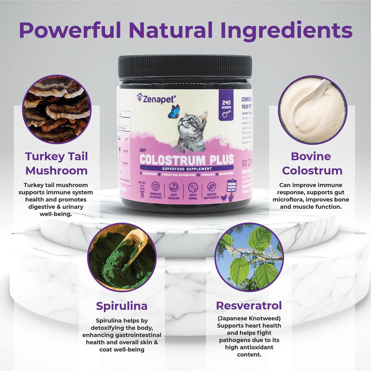 Zenapet Cat Colostrum Plus Superfood Supplement 84Gr.