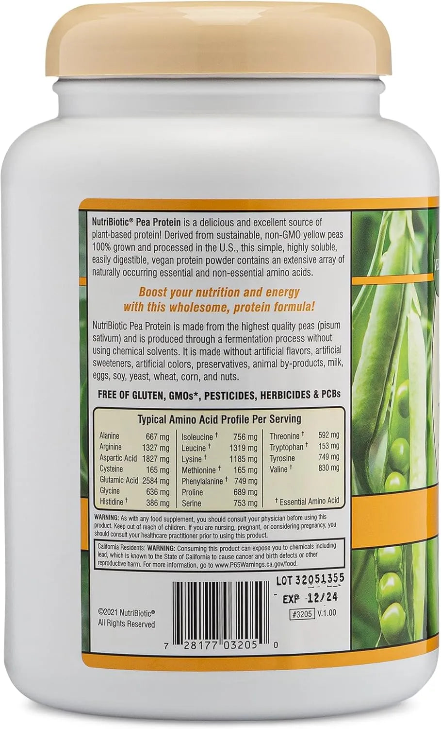 NUTRIBIOTIC - NutriBiotic Pea Protein Vanilla 600Gr. - The Red Vitamin MX - Suplementos Alimenticios - {{ shop.shopifyCountryName }}