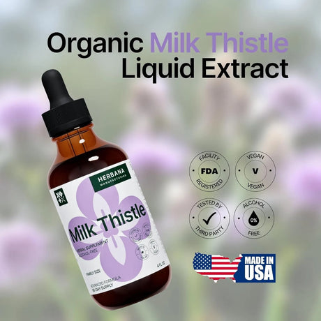 HERBANA - HERBANA Milk Thistle Liquid Extract 4 Fl.Oz. - The Red Vitamin MX - Suplementos Alimenticios - {{ shop.shopifyCountryName }}