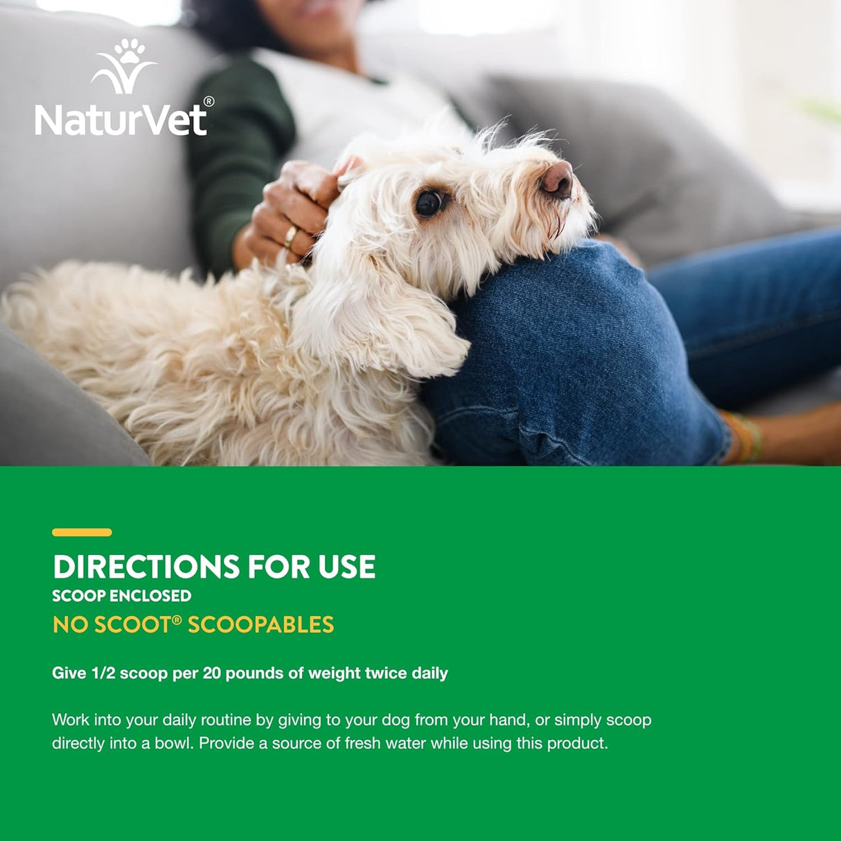 NaturVet Scoopables No Scoot For Dog Bite 45 Servicios 315Gr.