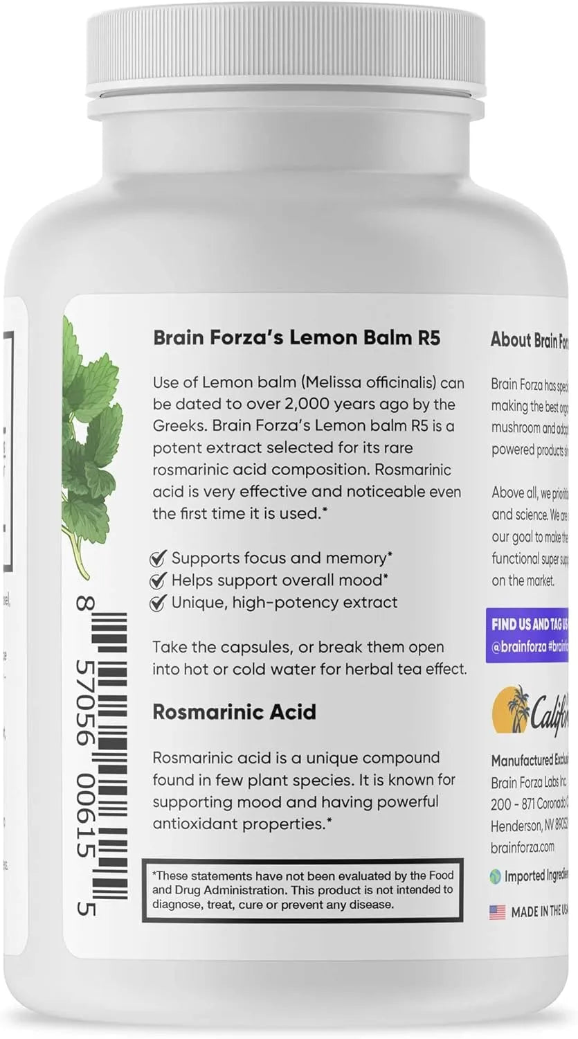 BRAIN FORZA - Brain Forza Lemon Balm R5 Extract 90 Capsulas - The Red Vitamin MX - Suplementos Alimenticios - {{ shop.shopifyCountryName }}