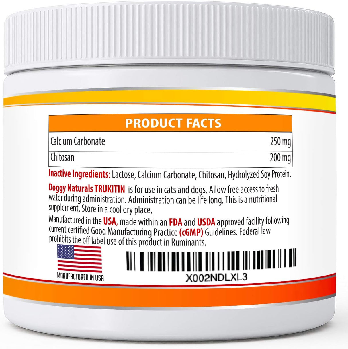 Doggy Naturals Trukitin Chitosin Based Phosphate Binder for Cats & Dogs 300Gr.