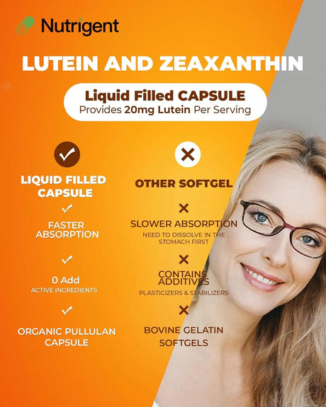 NUTRIGENT - Nutrigent Lutein 20Mg. with Zeaxanthin 60 Capsulas - The Red Vitamin MX - Suplementos Alimenticios - {{ shop.shopifyCountryName }}