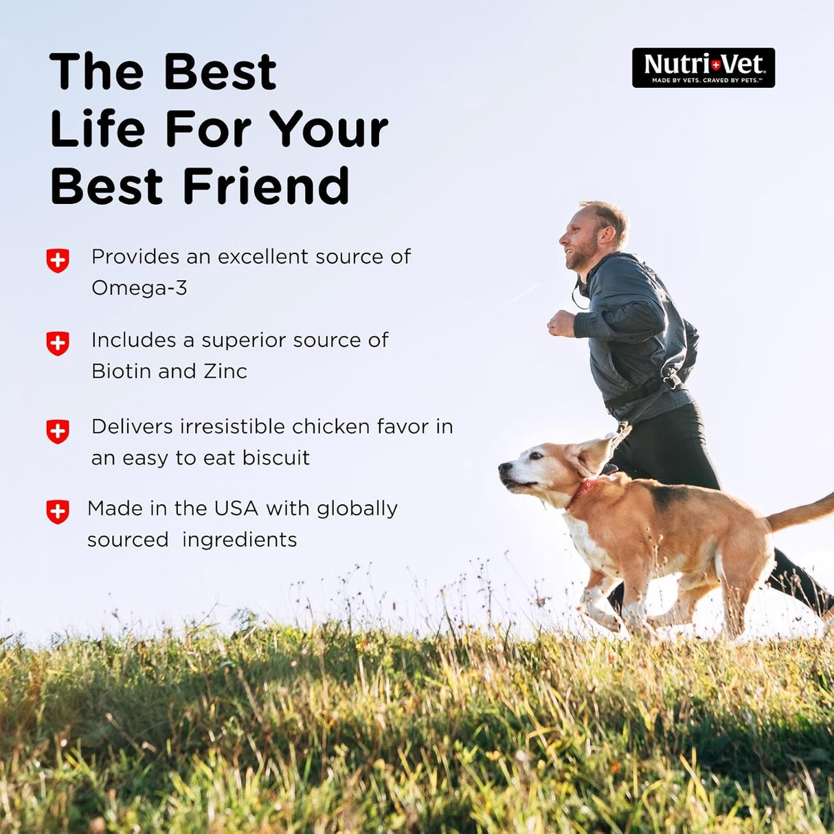 Nutri-Vet Skin & Coat Biscuits for Dogs 454Gr.