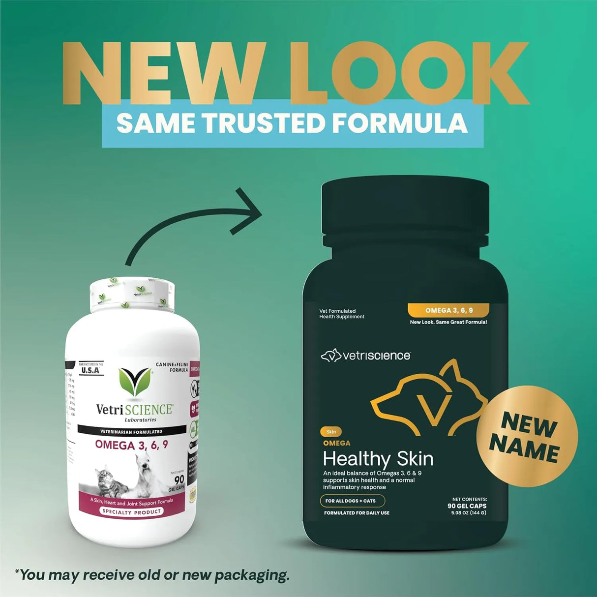 VETRISCIENCE - VetriScience Healthy Skin Omega 3, 6, 9 Fish Oil 90 Capsulas - The Red Vitamin MX - Aceite De Pescado Para Perros - {{ shop.shopifyCountryName }}