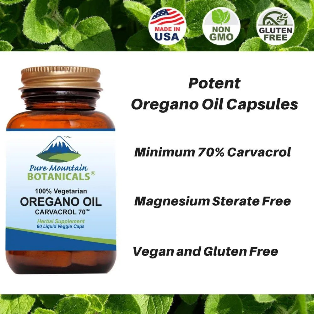 PURE MOUNTAIN BOTANICALS - Pure Mountain Botanicals Wild Oregano Oil 60 Capsulas - The Red Vitamin MX - Suplementos Alimenticios - {{ shop.shopifyCountryName }}