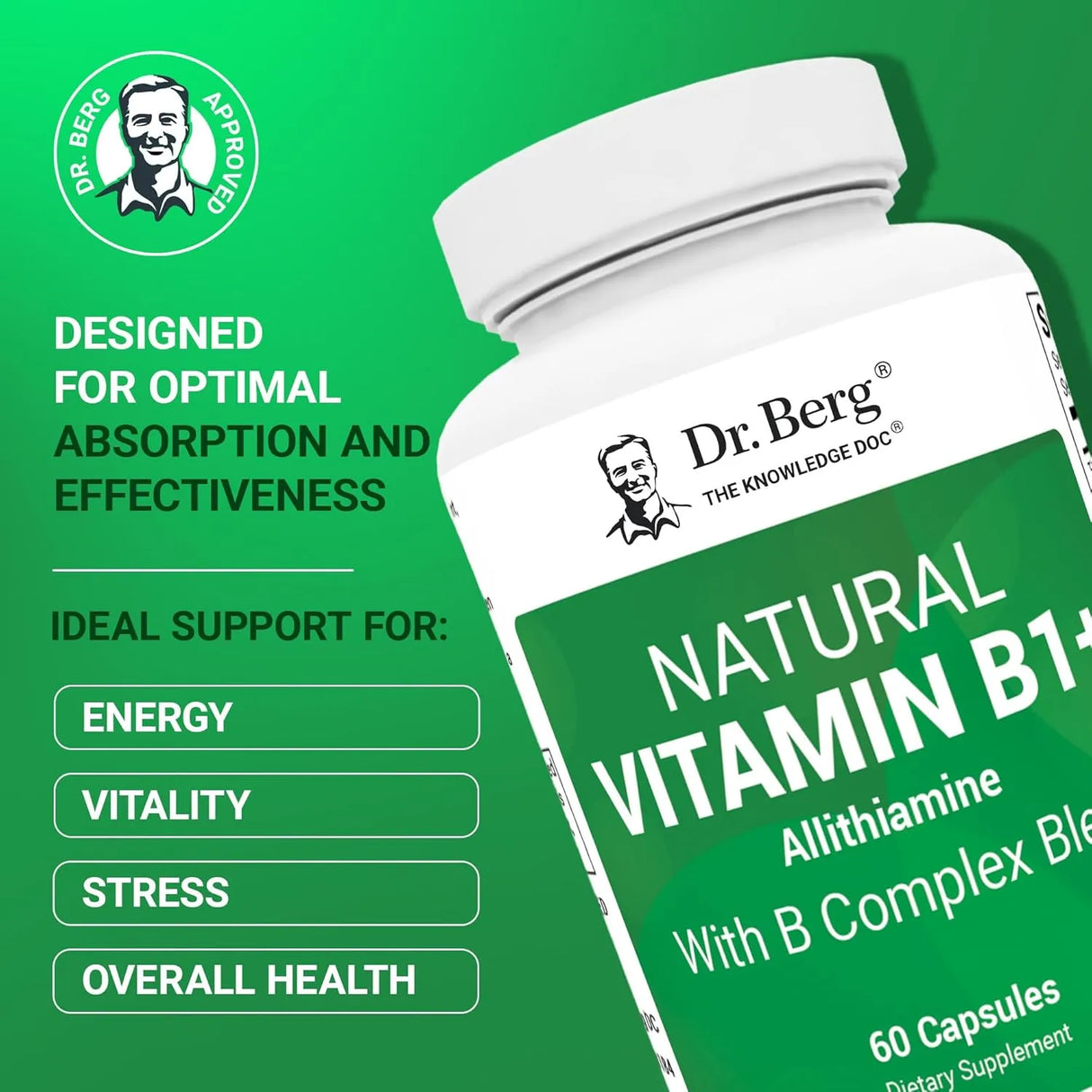 DR. BERG - Dr. Berg Natural Vitamin B1 B6 B12 Complex 60 Capsulas - The Red Vitamin MX - Suplementos Alimenticios - {{ shop.shopifyCountryName }}