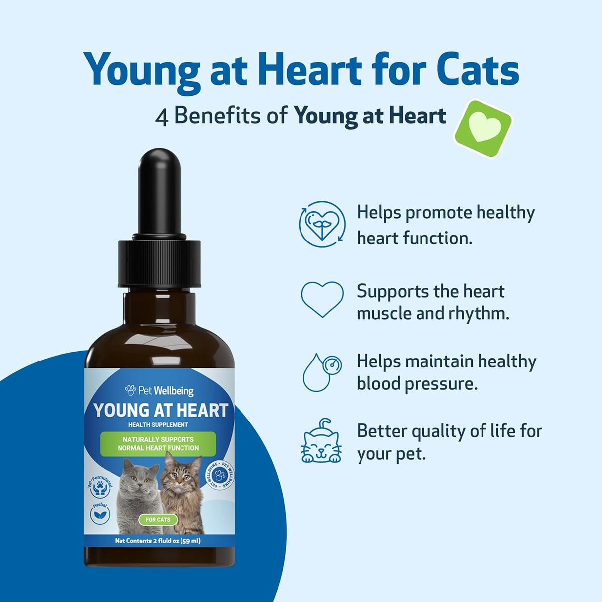 Pet Wellbeing Young at Heart for Cats 2 Fl.Oz.