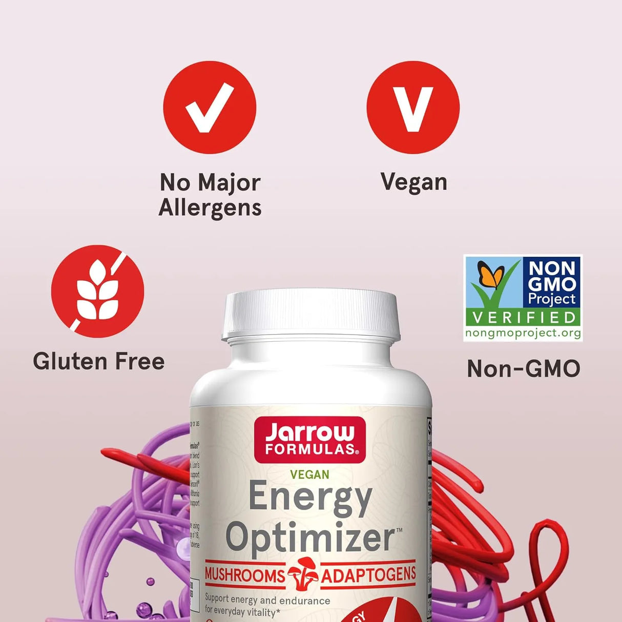 JARROW FORMULAS - Jarrow Formulas Energy Optimizer Mushrooms Adaptogens 90 Capsulas - The Red Vitamin MX - Suplementos Alimenticios - {{ shop.shopifyCountryName }}