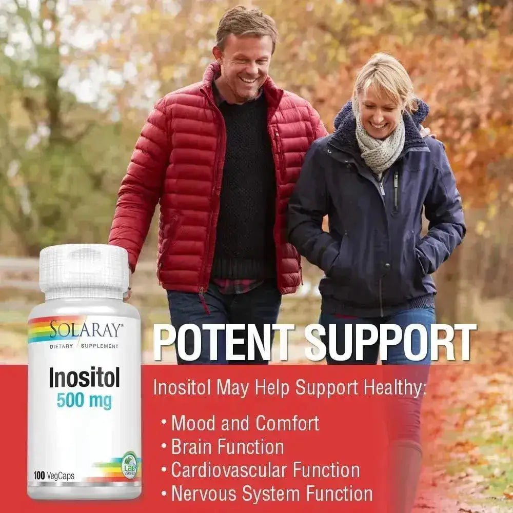 SOLARAY - Solaray Inositol 500Mg. 100 Capsulas - The Red Vitamin MX - Suplementos Alimenticios - {{ shop.shopifyCountryName }}