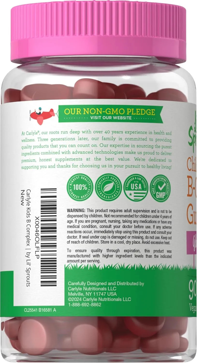 CARLYLE - Carlyle Kids B Complex Gummies Peach Raspberry Flavor 90 Gomitas - The Red Vitamin MX - Suplementos Alimenticios - {{ shop.shopifyCountryName }}