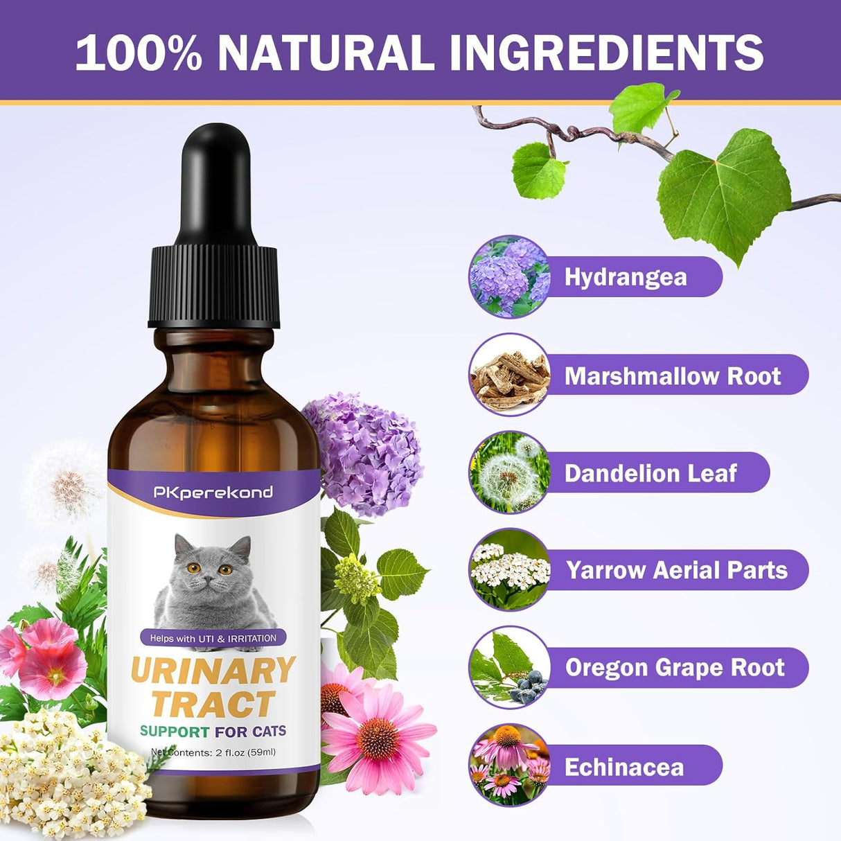 PKperekond Urinary Tract Support for Cats 2 Fl.Oz.