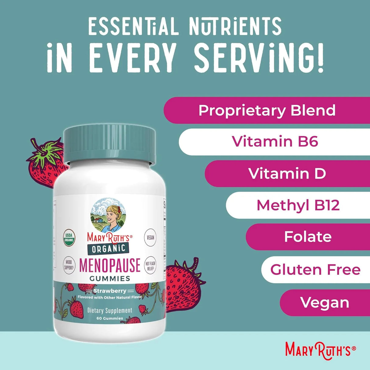 MARY RUTH ORGANICS - MaryRuth's Organic Menopause Gummies 60 Gomitas - The Red Vitamin MX - Suplementos Alimenticios - {{ shop.shopifyCountryName }}