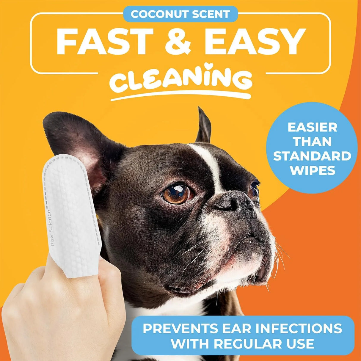 PAW SCIENCE - Paw Science Dog Ear Cleaner Wipes Finger Wipes 50 Toallitas - The Red Vitamin MX - Cuidado Del Oído De Perros - {{ shop.shopifyCountryName }}