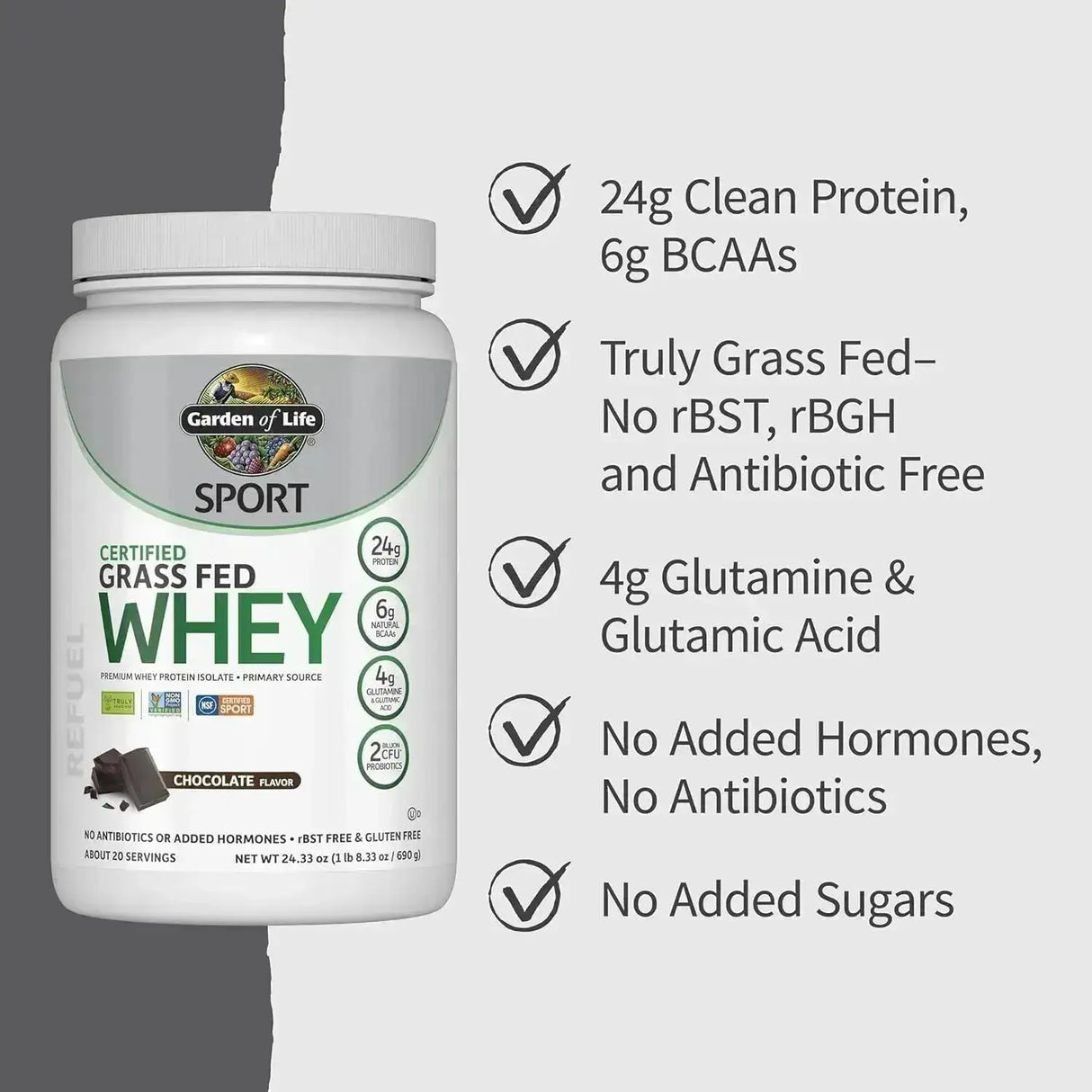 GARDEN OF LIFE - Garden of Life SPORT Whey Protein Grass Fed Whey Protein Chocolate 690Gr. - The Red Vitamin MX - Suplementos Alimenticios - {{ shop.shopifyCountryName }}
