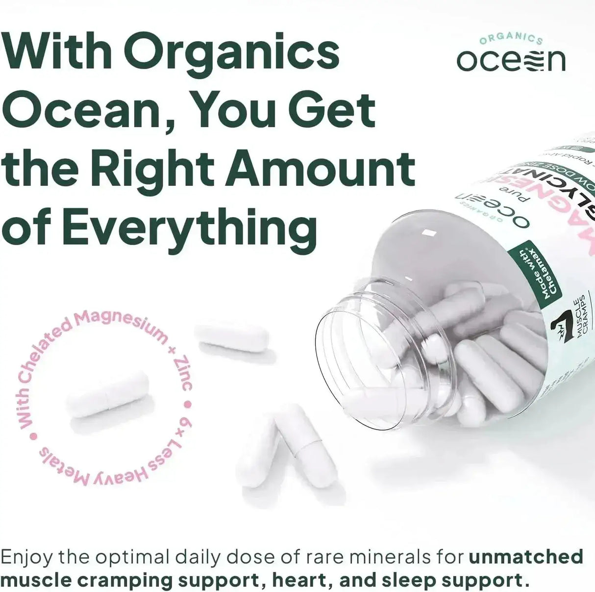 ORGANICS OCEAN - Organics Ocean Pure Magnesium Glycinate with Zinc 90 Capsulas - The Red Vitamin MX - Suplementos Alimenticios - {{ shop.shopifyCountryName }}