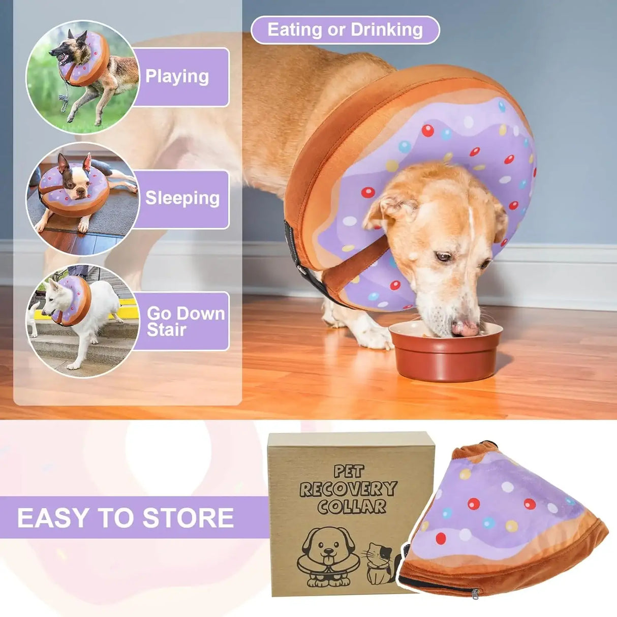 BEAUTYZOO - BEAUTYZOO Inflatable Donut Collar PURPLE XLARGE - The Red Vitamin MX - Collares y Conos De Recuperación Para Perros - {{ shop.shopifyCountryName }}