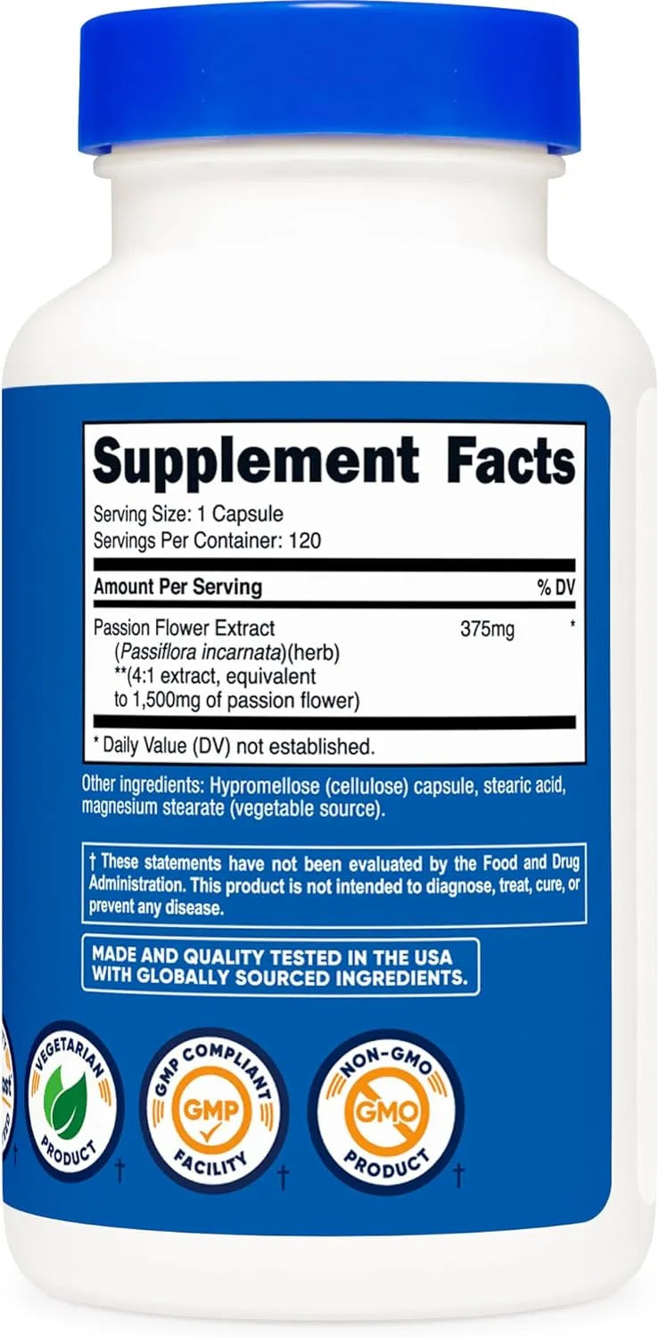 NUTRICOST - Nutricost Passion Flower Extract 1500Mg. 120 Capsulas - The Red Vitamin MX - Suplementos Alimenticios - {{ shop.shopifyCountryName }}