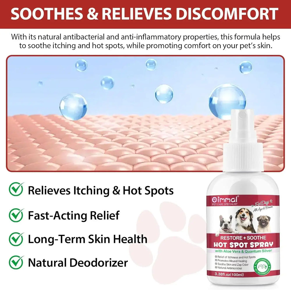 OIMMAL - Oimmal Hot Spot Spray Treatment for Dogs 100Ml. - The Red Vitamin MX - Remedios Para La Picazón De Perros - {{ shop.shopifyCountryName }}