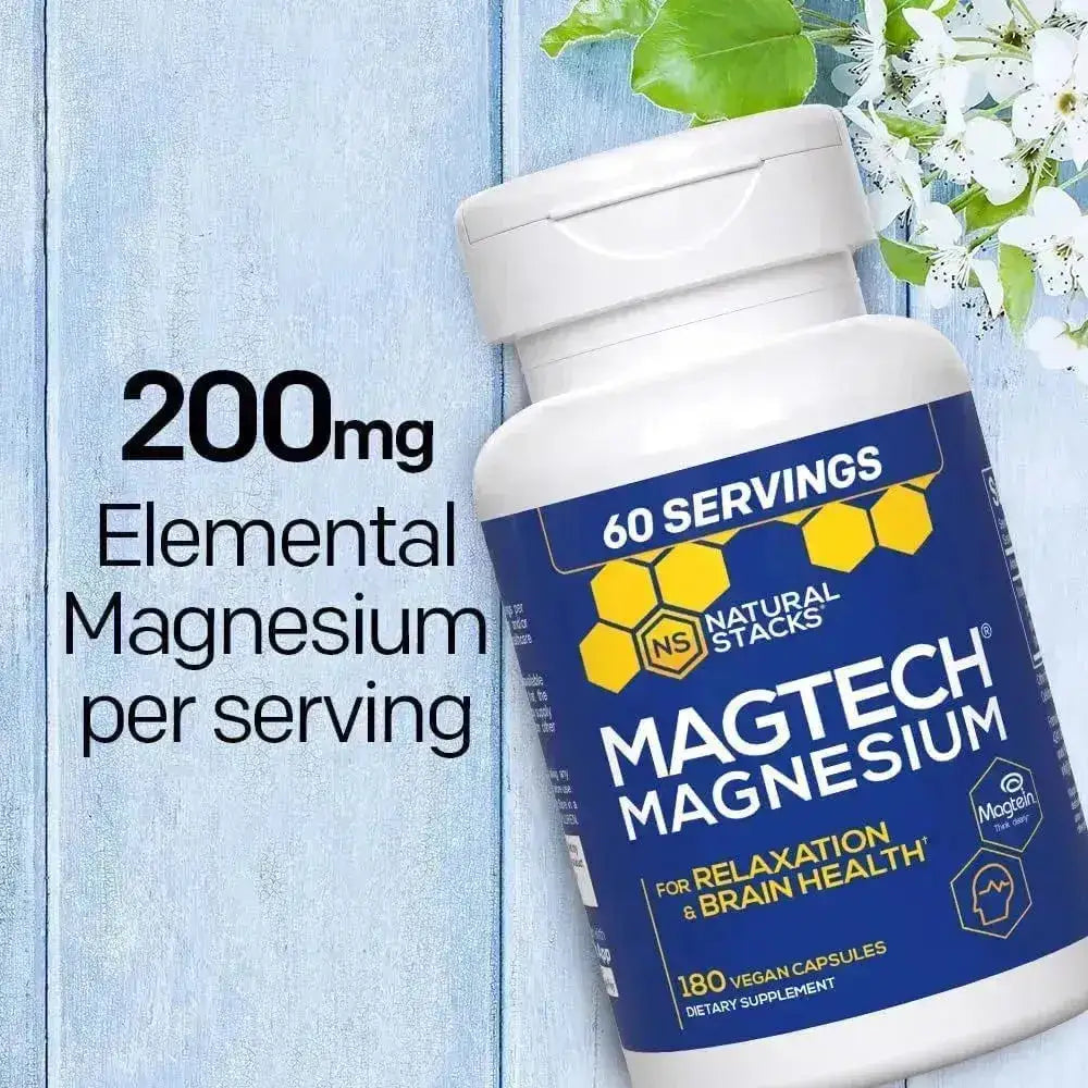 NATURAL STACKS - Natural Stacks MagTech Magnesium 200Mg. 180 Capsulas - The Red Vitamin MX - Suplementos Alimenticios - {{ shop.shopifyCountryName }}