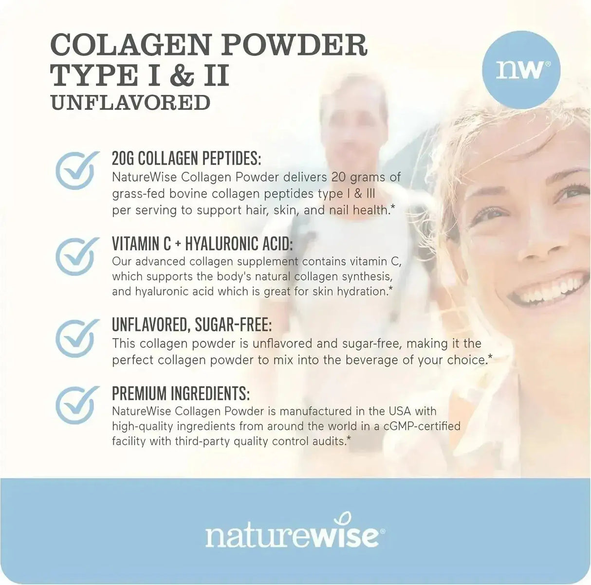 NATUREWISE - NatureWise Collagen Peptides Powder with Hyaluronic Acid and Vitamin C 1,250Gr. - The Red Vitamin MX - Suplementos Alimenticios - {{ shop.shopifyCountryName }}