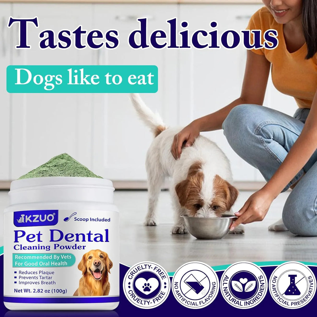KZUO - Kzuo Dog Teeth Cleaning Powder 100Gr. 2 Pack - The Red Vitamin MX - Cuidado Dental Para Perros - {{ shop.shopifyCountryName }}