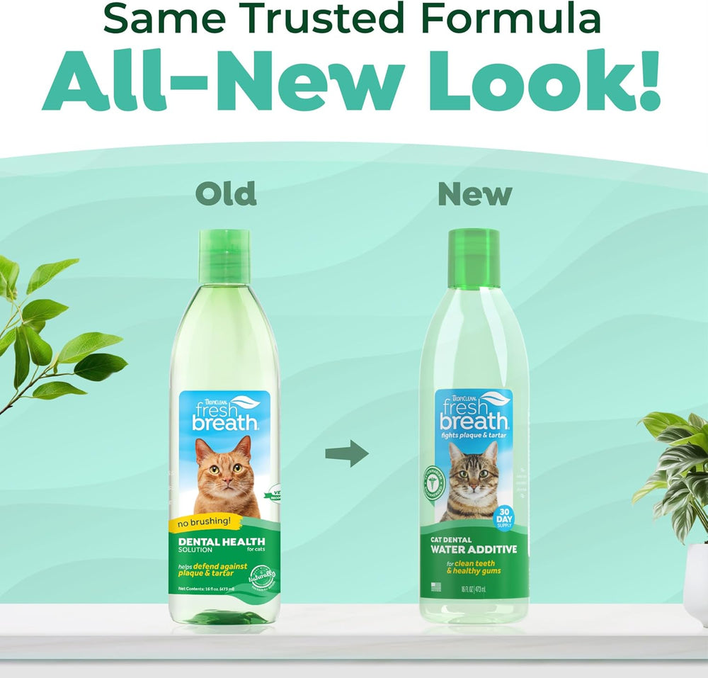 TropiClean Fresh Breath Water Additive for Cats 473Ml.
