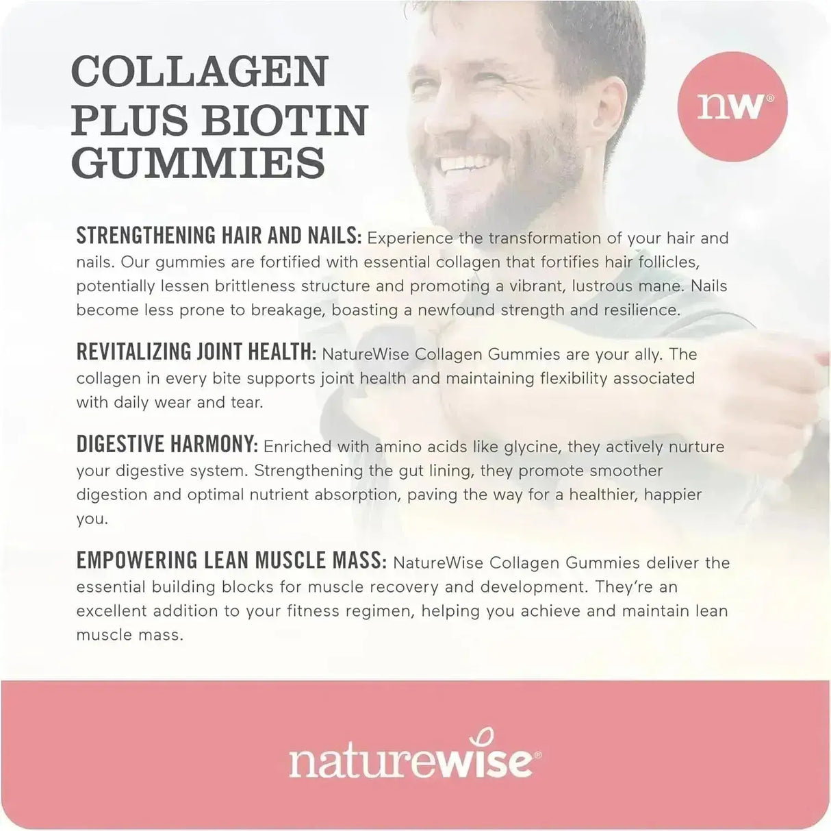 NATUREWISE - NatureWise Collagen Gummies Strawberry Lemon Flavor 60 Gomitas - The Red Vitamin MX - Suplementos Alimenticios - {{ shop.shopifyCountryName }}