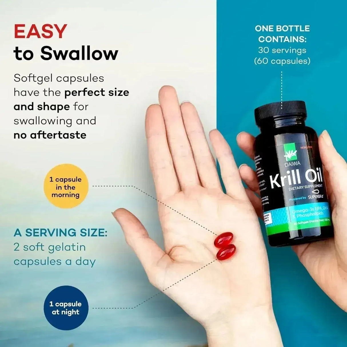 DAIWA - Daiwa Krill Oil 1000Mg. 60 Capsulas Blandas - The Red Vitamin MX - Suplementos Alimenticios - {{ shop.shopifyCountryName }}