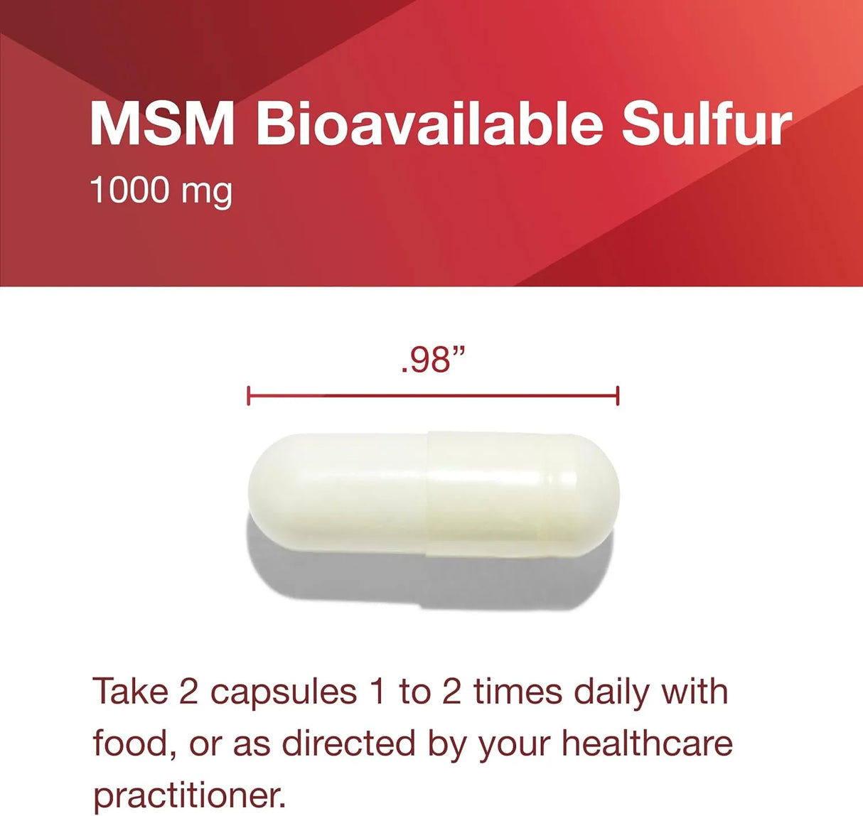 PROTOCOL FOR LIFE BALANCE - Protocol MSM Bioavailable Sulfur 1000Mg. 180 Capsulas - The Red Vitamin MX - Suplementos Alimenticios - {{ shop.shopifyCountryName }}