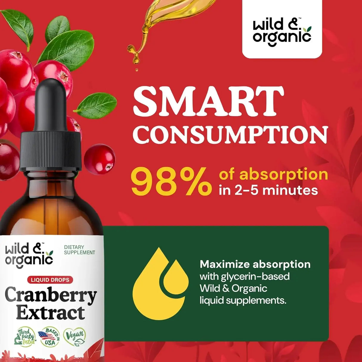 WILD & ORGANIC - Wild & Organic Cranberry Supplement Drops 2 Fl.Oz. - The Red Vitamin MX - Suplementos Alimenticios - {{ shop.shopifyCountryName }}