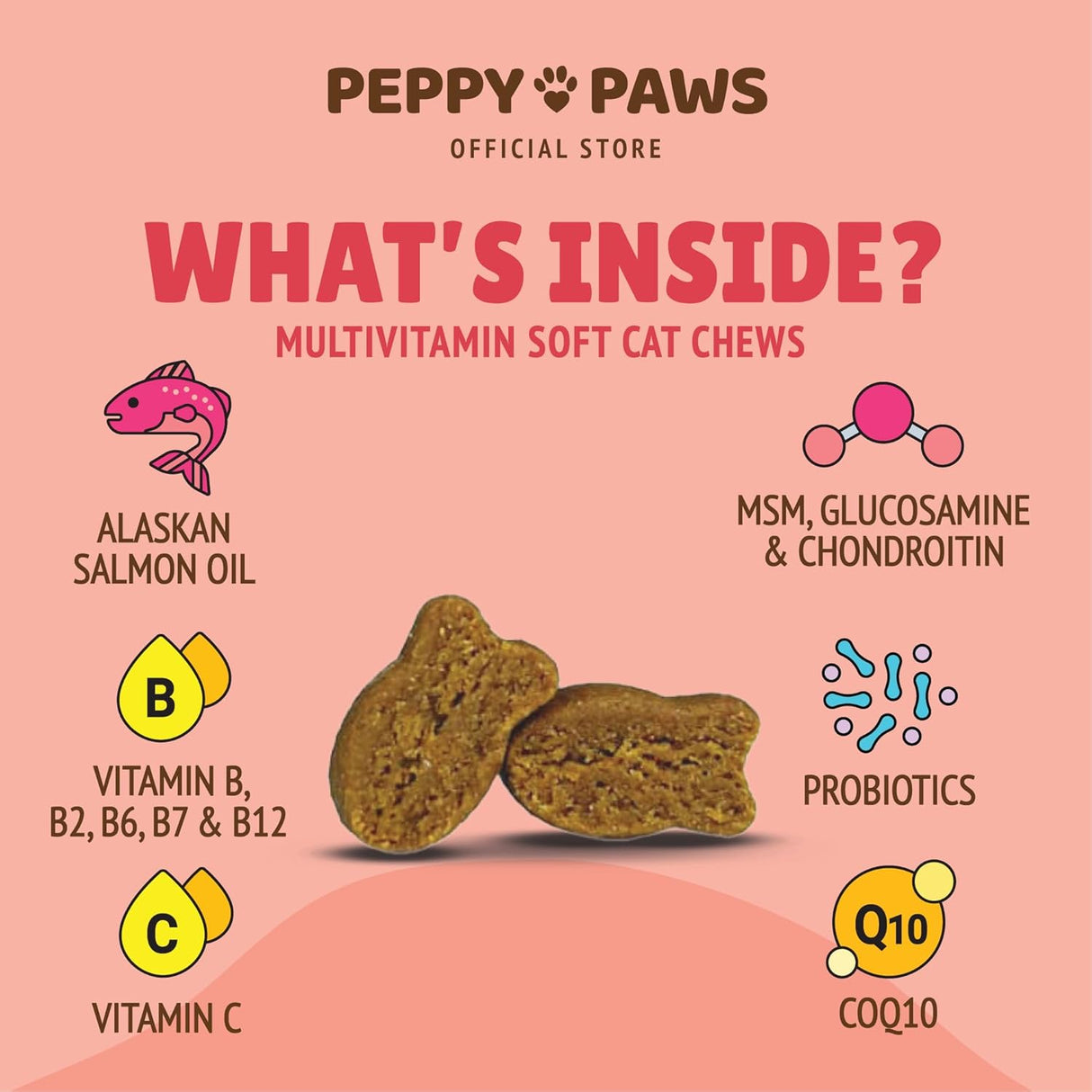 PEPPY PAWS Multivitamin for Cats 90 Masticables