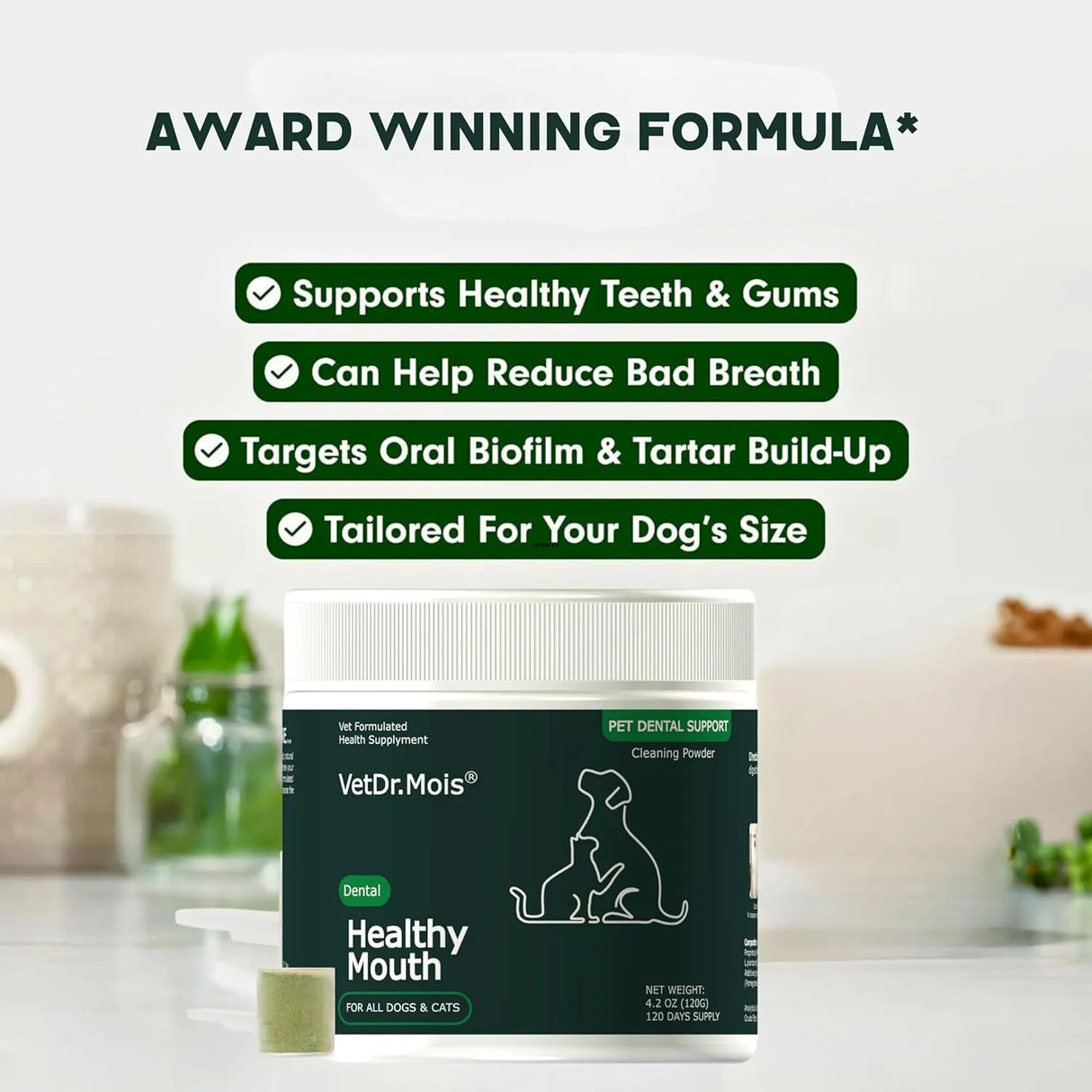 DRMOIS - DRMOIS Plaque Removal Natural Dental Powder 120Gr. - The Red Vitamin MX - Cuidado Dental Para Perros - {{ shop.shopifyCountryName }}