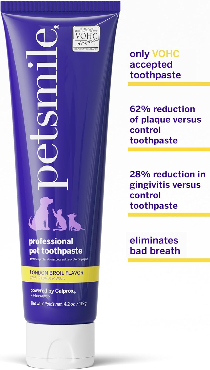 Petsmile Professional Pet Teeth Brushing Kit for Cats & Dogs London Broil 4.2 Oz