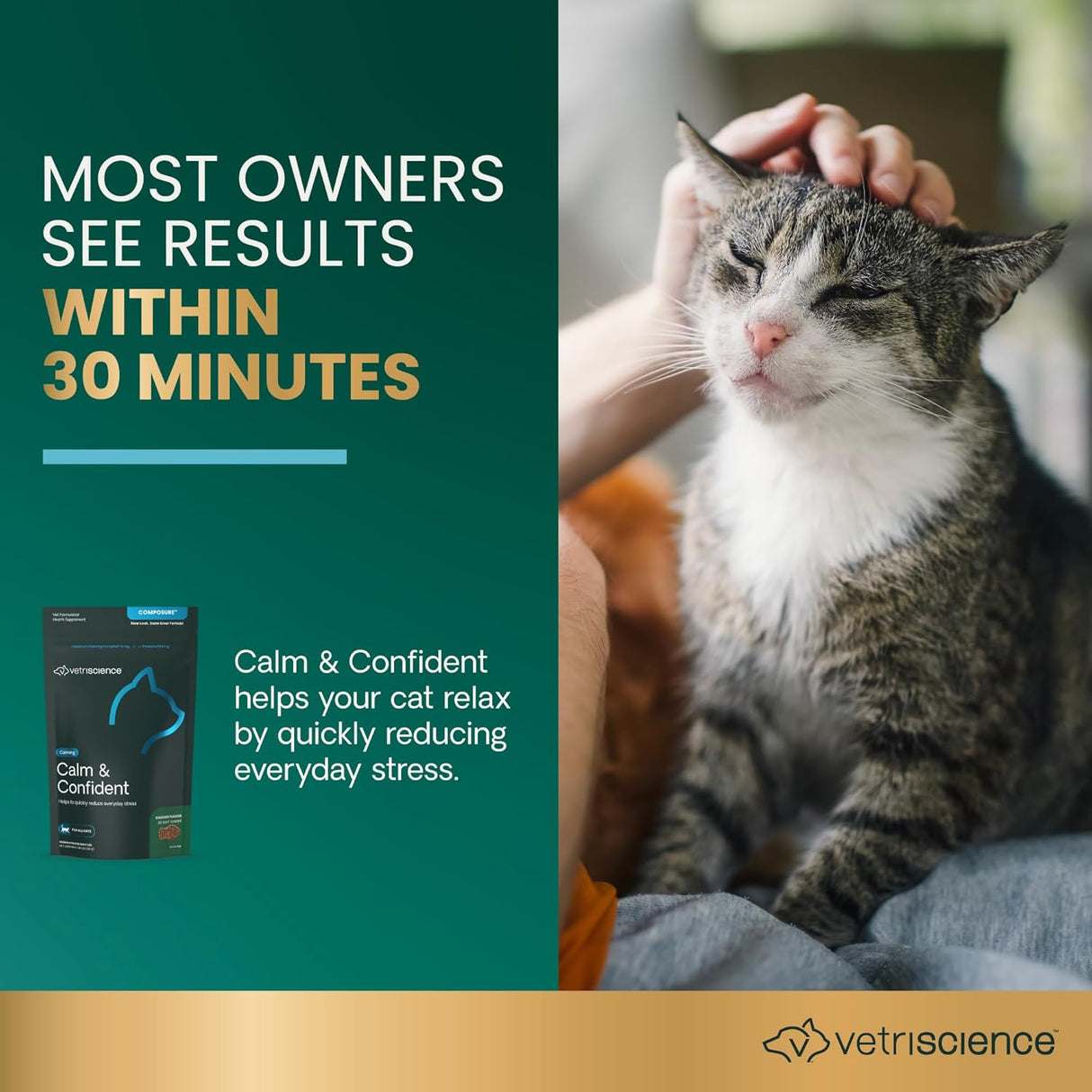VetriScience Composure Calming Formula for Cats Chicken 30 Masticables