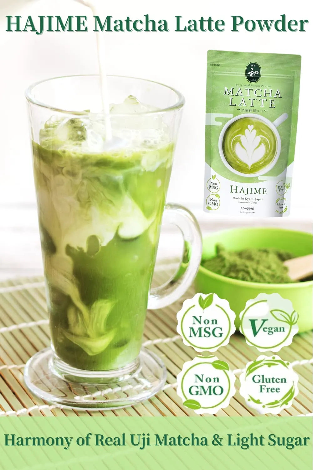 BJDESIGN - BJDesign Matcha Latte Powder “HAJIME” Sweetened Matcha Green Tea Powder 150Gr. - The Red Vitamin MX - Suplementos Alimenticios - {{ shop.shopifyCountryName }}