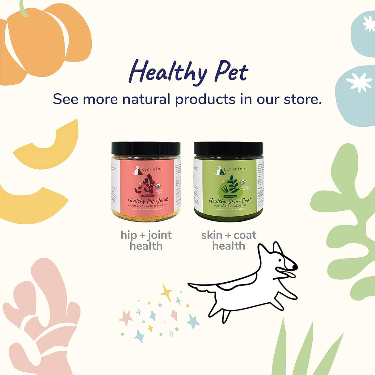 kin+kind Organic Pumpkin Powder for Dogs & Cats 113Gr.