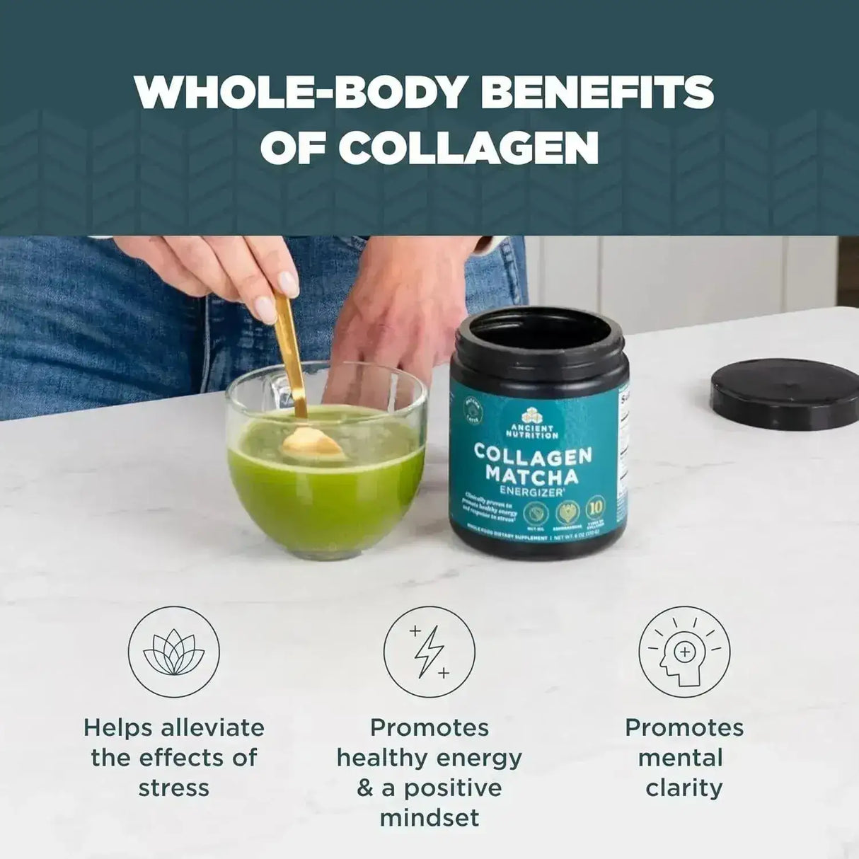 ANCIENT NUTRITION - Ancient Nutrition Matcha Powder with Collagen 170Gr. - The Red Vitamin MX - Suplementos Alimenticios - {{ shop.shopifyCountryName }}