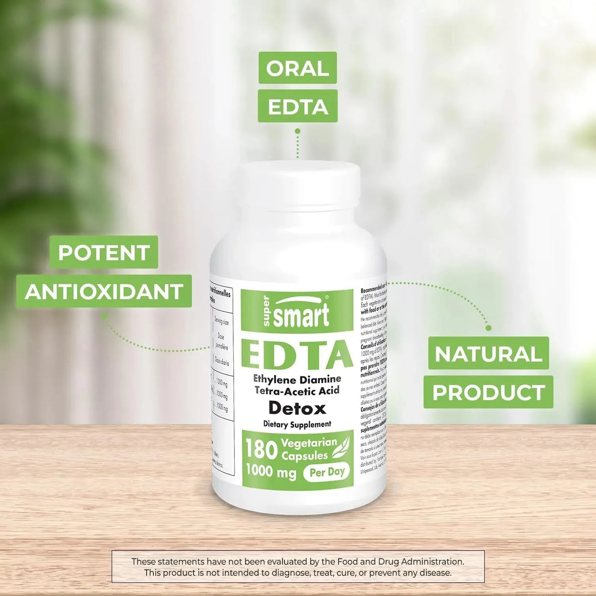 SUPER SMART - SuperSmart EDTA 1000Mg. 180 Capsulas - The Red Vitamin MX - Suplementos Alimenticios - {{ shop.shopifyCountryName }}