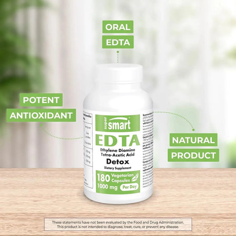SUPER SMART - SuperSmart EDTA 1000Mg. 180 Capsulas - The Red Vitamin MX - Suplementos Alimenticios - {{ shop.shopifyCountryName }}