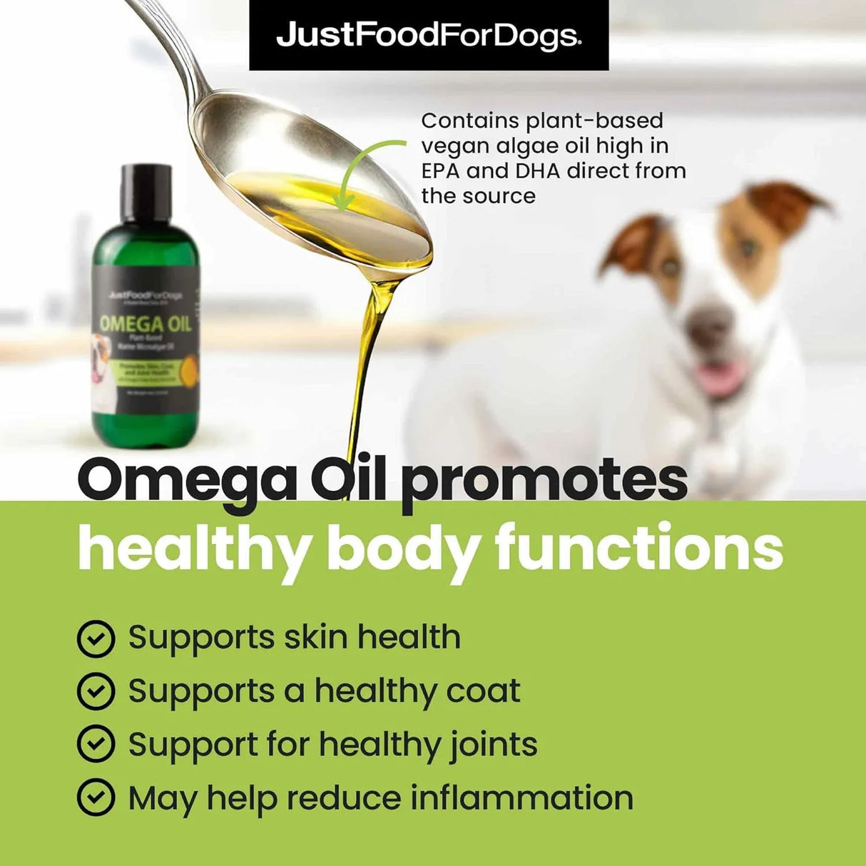 JUSTFOODFORDOGS - JustFoodForDogs Omega Plus Oil Omega-3 Supplement for Dogs 8 Fl.Oz. - The Red Vitamin MX - Aceite De Pescado Para Perros - {{ shop.shopifyCountryName }}