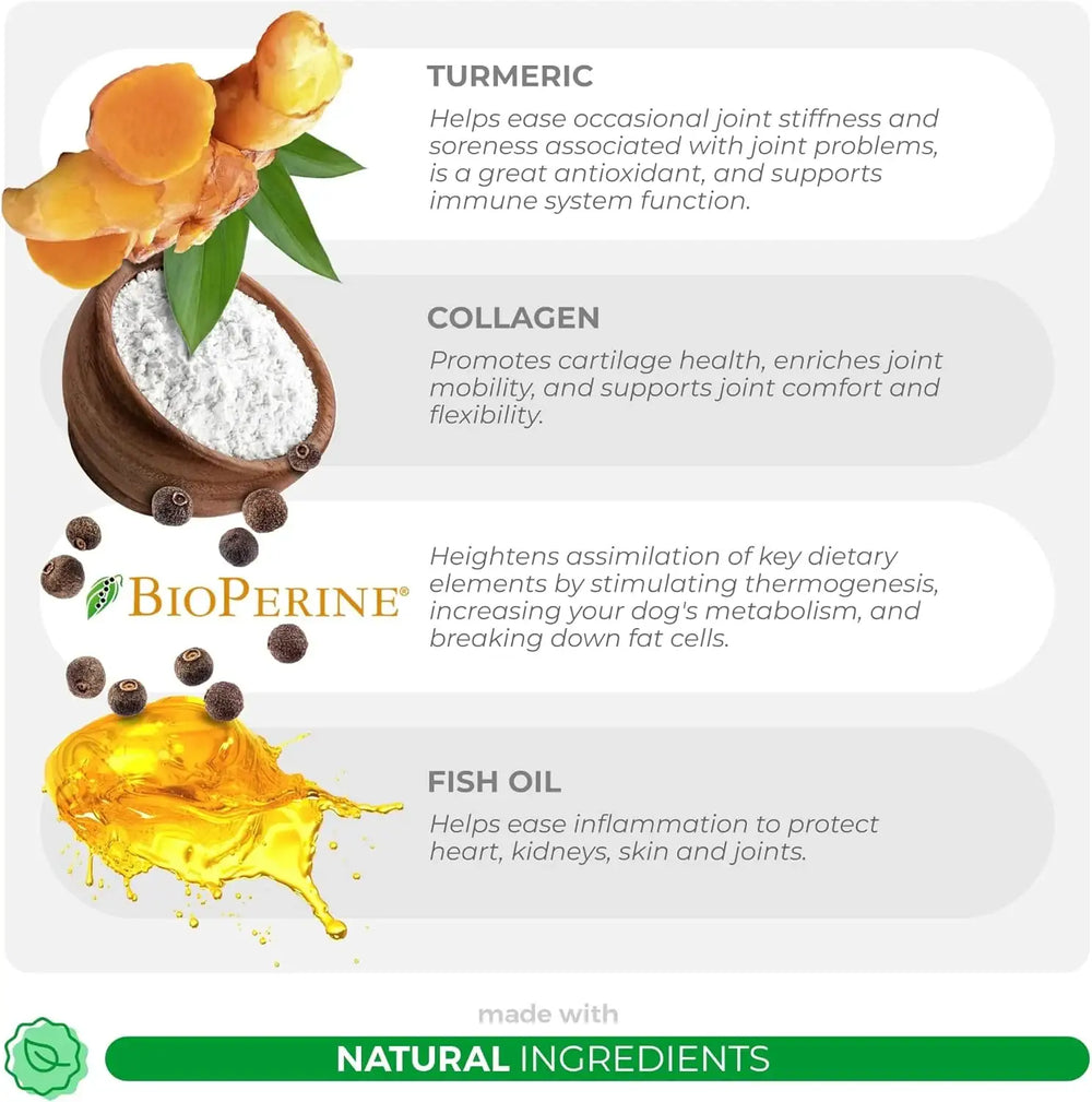 COCO AND LUNA - Coco and Luna Turmeric Curcumin for Dogs 90 Masticables - The Red Vitamin MX - Cuidado De Cadera Y Articulaciones Para Perros - {{ shop.shopifyCountryName }}