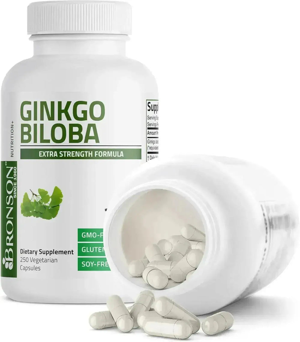 BRONSON - Bronson Ginkgo Biloba 500Mg. 250 Capsulas - The Red Vitamin MX - Suplementos Alimenticios - {{ shop.shopifyCountryName }}