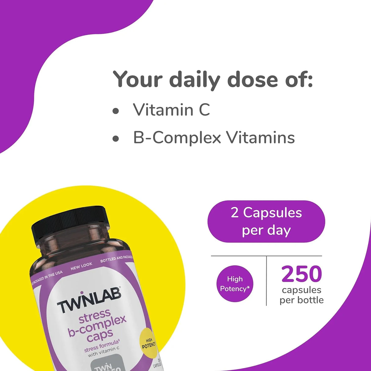TWINLAB - Twinlab Stress B-Complex 250 Capsulas - The Red Vitamin MX - Suplementos Alimenticios - {{ shop.shopifyCountryName }}