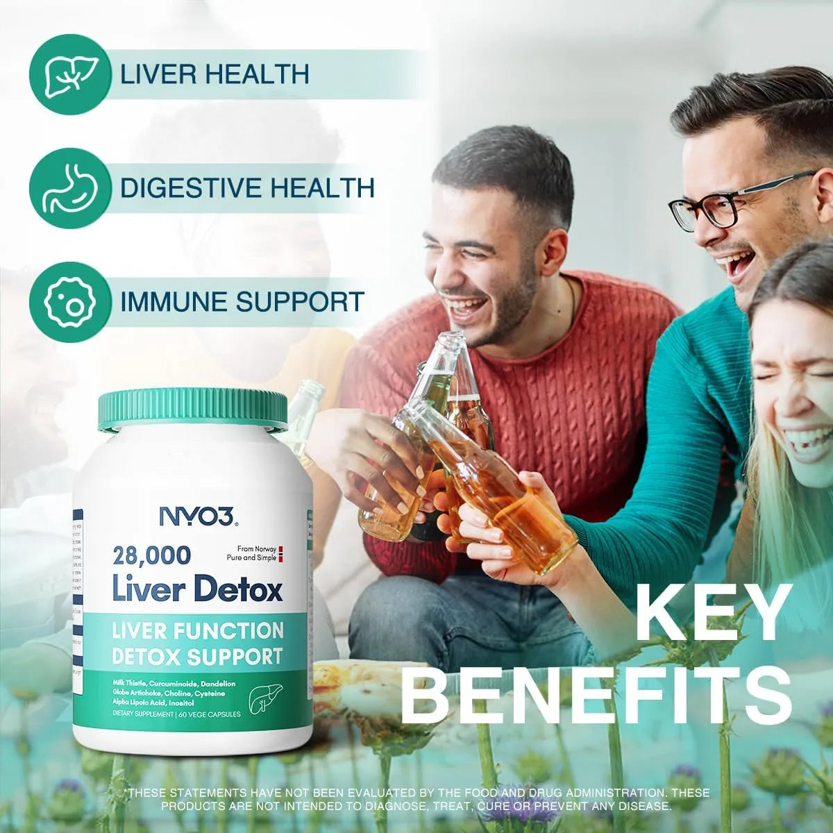 NYO3 - NYO3 Milk Thistle Liver Detox 200Mg. 60 Capsulas - The Red Vitamin MX - Suplementos Alimenticios - {{ shop.shopifyCountryName }}